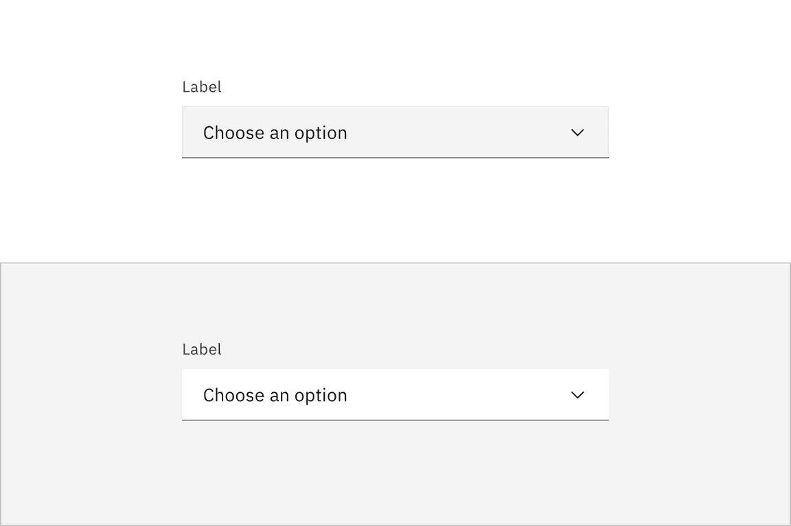 Light prop applied to dropdowns in a filter panel. Light prop applied to dropdowns in a filter panel.