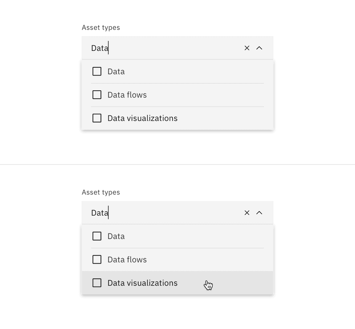 Filterable dropdown typing and filtering open menu. Filterable dropdown typing and filtering open menu.