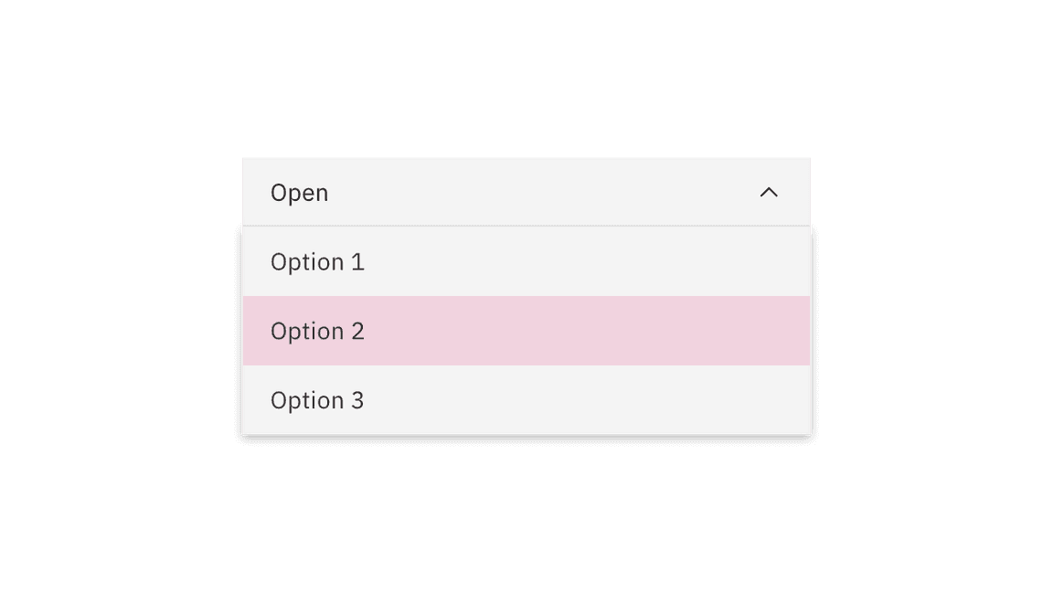 Dropdown menu option click target. Dropdown menu option click target.