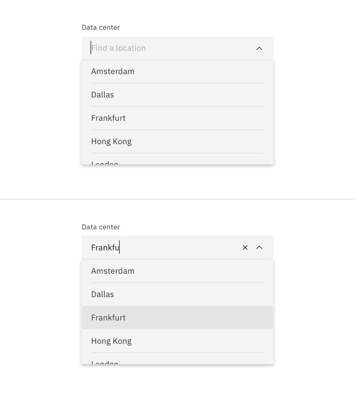 Combo box typing and option hover jumping to matched entry in the menu. Combo box typing and option hover jumping to matched entry in the menu.
